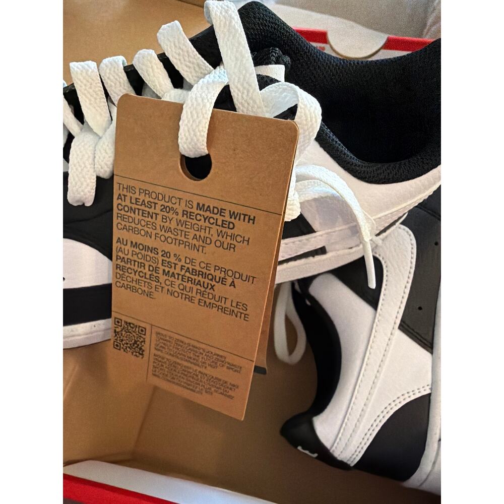 New Nike court vision low women’s 6.5 black & white - Picture 7 of 8